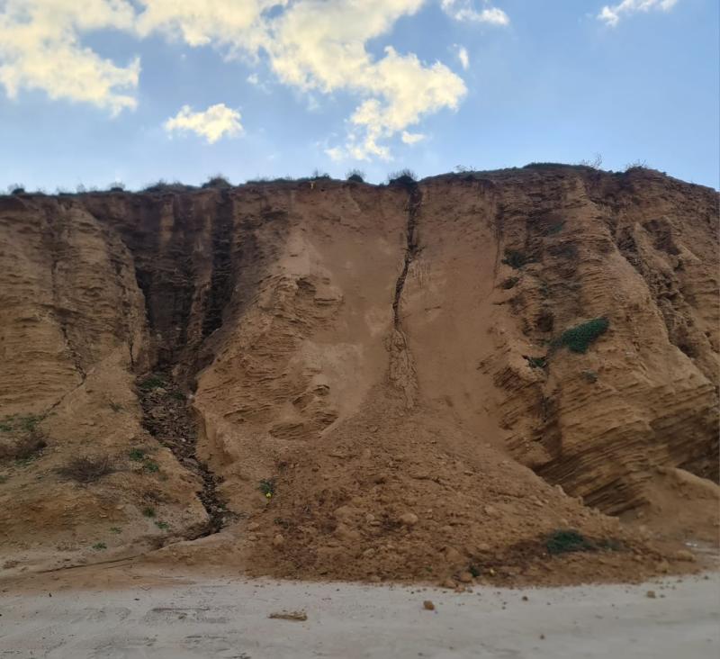 התרעה - סכנת קריסת מצוקים בסערת "ברברה"